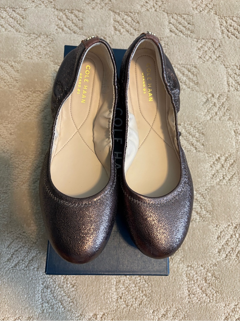 Cole Haan Women’s Metallic Flats, womens 6.5